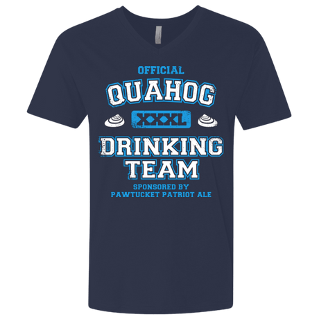 T-Shirts Midnight Navy / X-Small Quahog Drinking Team Men's Premium V-Neck