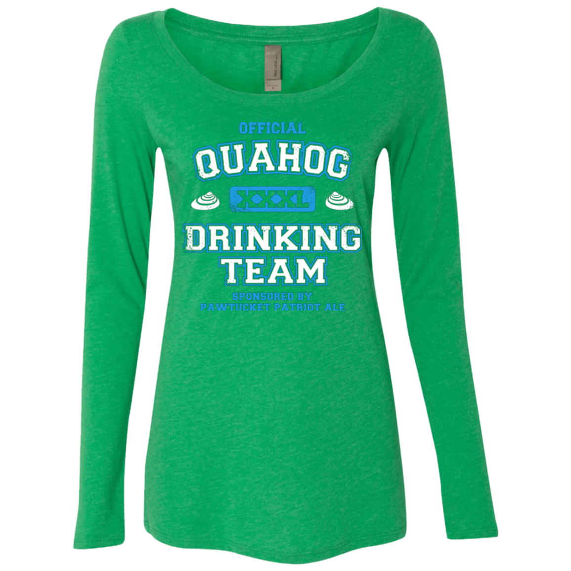 T-Shirts Envy / Small Quahog Drinking Team Women's Triblend Long Sleeve Shirt