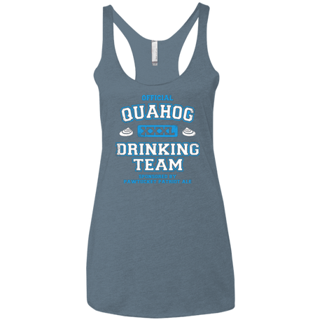 T-Shirts Indigo / X-Small Quahog Drinking Team Women's Triblend Racerback Tank