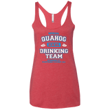 T-Shirts Vintage Red / X-Small Quahog Drinking Team Women's Triblend Racerback Tank