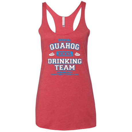 T-Shirts Vintage Red / X-Small Quahog Drinking Team Women's Triblend Racerback Tank