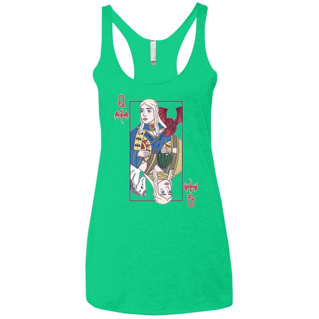 T-Shirts Envy / X-Small Queen of Dragons Women's Triblend Racerback Tank