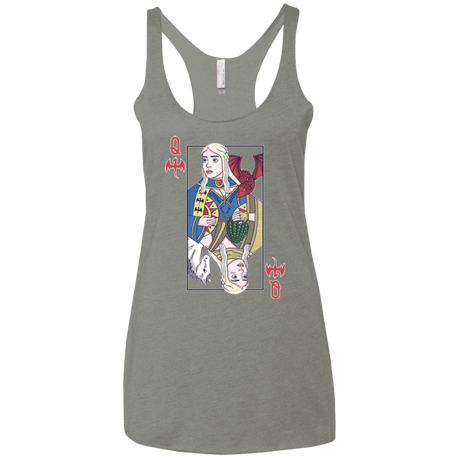 T-Shirts Venetian Grey / X-Small Queen of Dragons Women's Triblend Racerback Tank