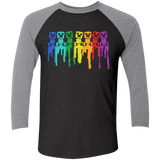 T-Shirts Vintage Black/Premium Heather / X-Small Rainbow Creeps Triblend 3/4 Sleeve
