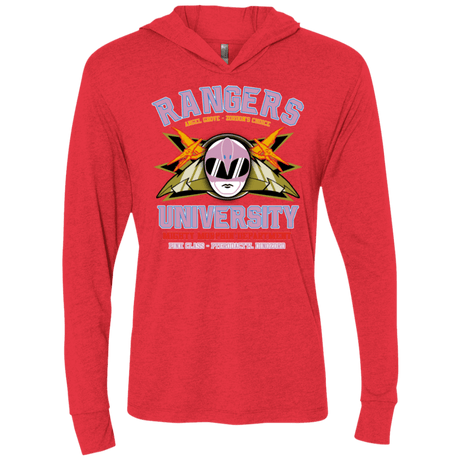 T-Shirts Vintage Red / X-Small Rangers U Pink Ranger Triblend Long Sleeve Hoodie Tee