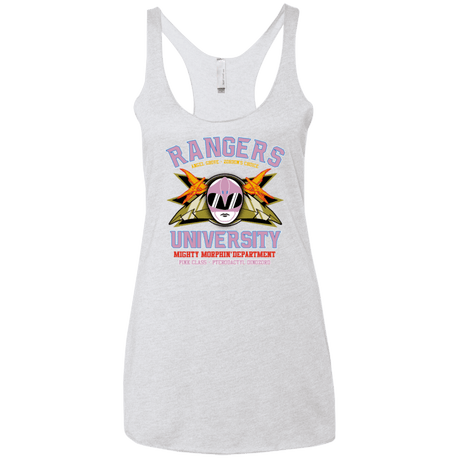T-Shirts Heather White / X-Small Rangers U Pink Ranger Women's Triblend Racerback Tank