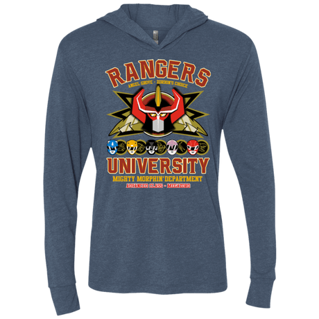 T-Shirts Indigo / X-Small RANGERS U Ultimate Triblend Long Sleeve Hoodie Tee