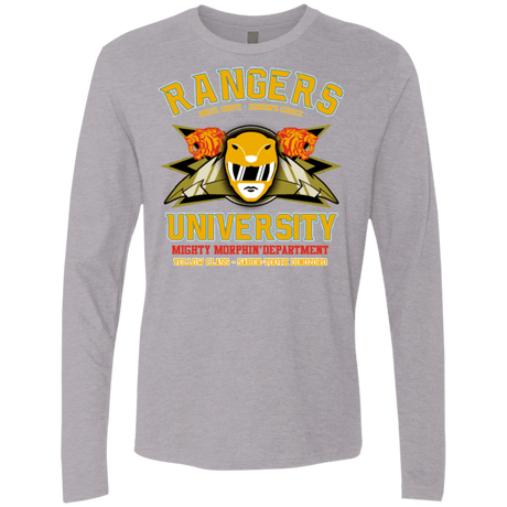 T-Shirts Heather Grey / Small Rangers U Yellow Ranger Men's Premium Long Sleeve