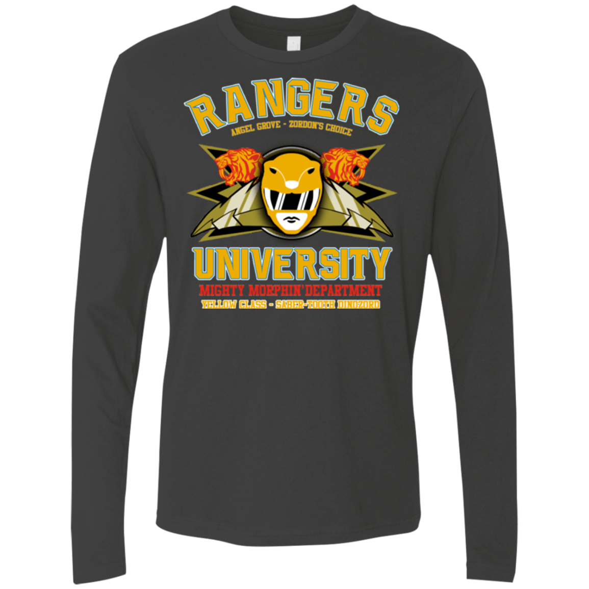 T-Shirts Heavy Metal / Small Rangers U Yellow Ranger Men's Premium Long Sleeve