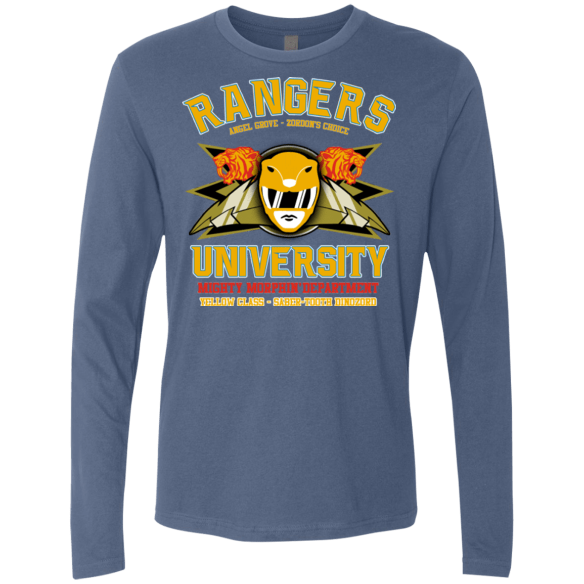 T-Shirts Indigo / Small Rangers U Yellow Ranger Men's Premium Long Sleeve