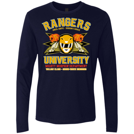 T-Shirts Midnight Navy / Small Rangers U Yellow Ranger Men's Premium Long Sleeve