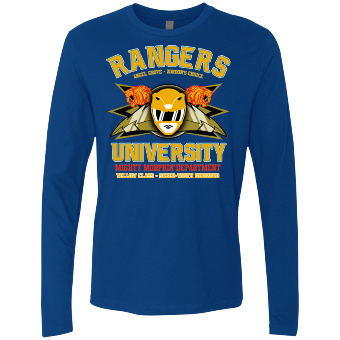 T-Shirts Royal / Small Rangers U Yellow Ranger Men's Premium Long Sleeve
