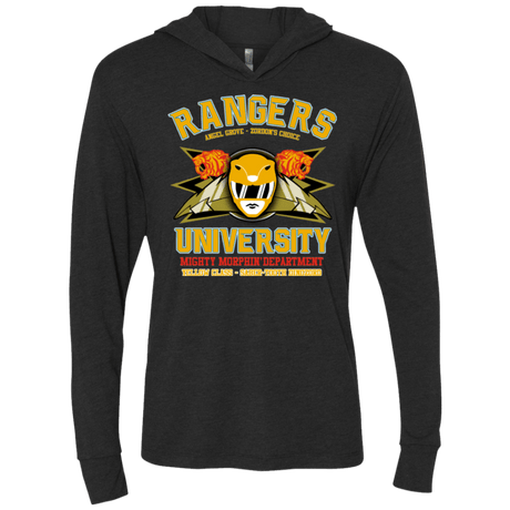 T-Shirts Vintage Black / X-Small Rangers U Yellow Ranger Triblend Long Sleeve Hoodie Tee