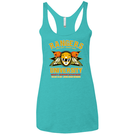 T-Shirts Tahiti Blue / X-Small Rangers U Yellow Ranger Women's Triblend Racerback Tank