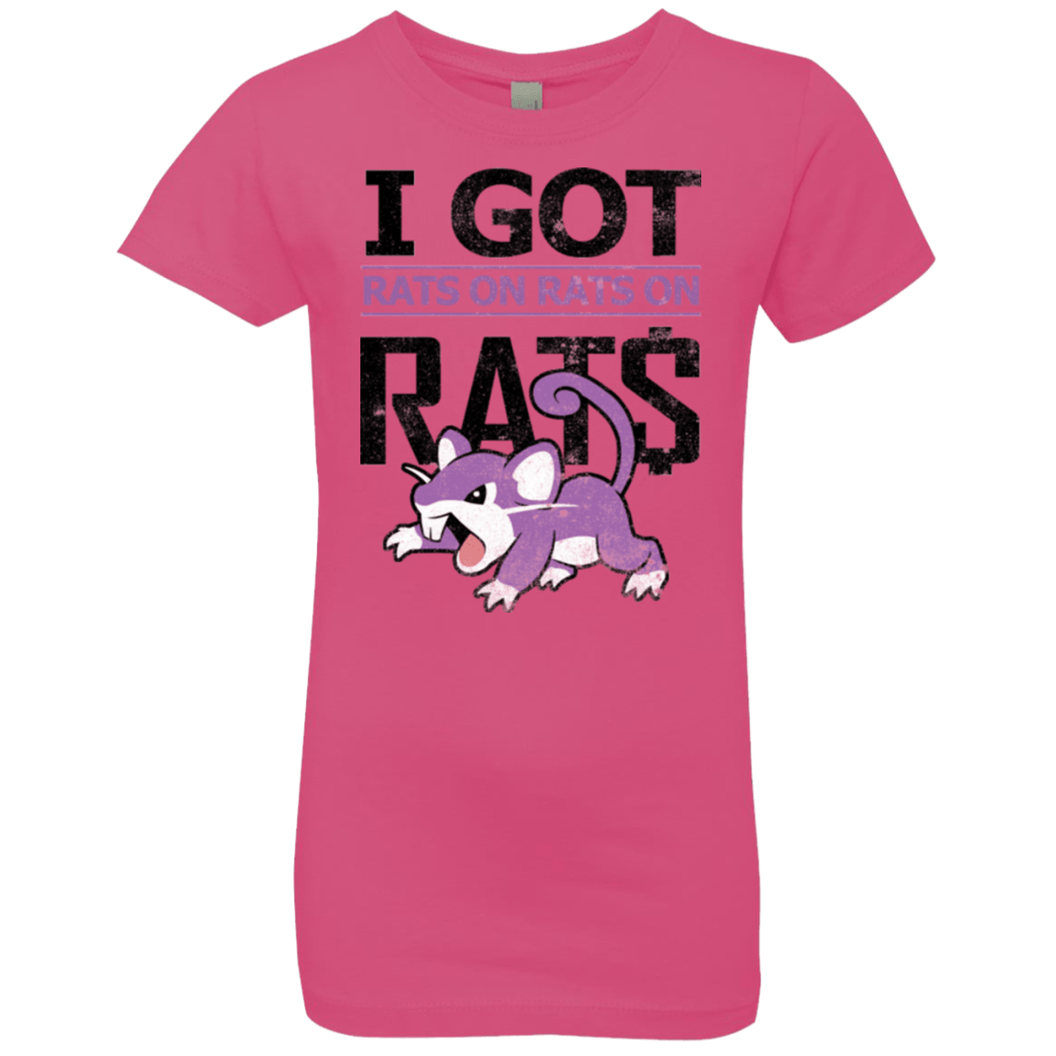 T-Shirts Hot Pink / YXS Rats on rats on rats Girls Premium T-Shirt