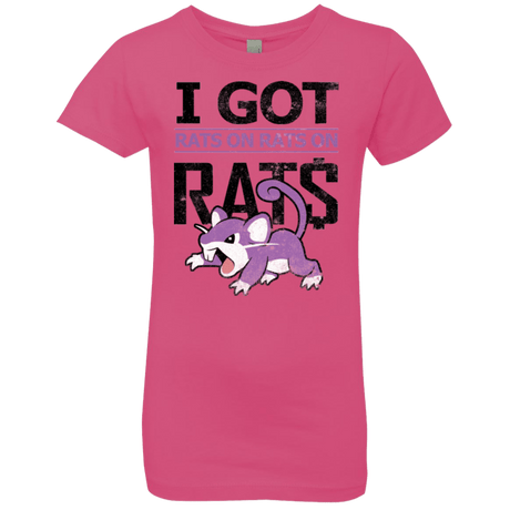T-Shirts Hot Pink / YXS Rats on rats on rats Girls Premium T-Shirt