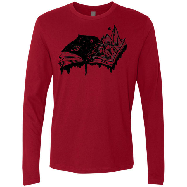 T-Shirts Cardinal / S Reading is Life Men's Premium Long Sleeve