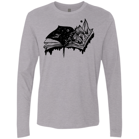T-Shirts Heather Grey / S Reading is Life Men's Premium Long Sleeve