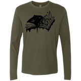 T-Shirts Military Green / S Reading is Life Men's Premium Long Sleeve