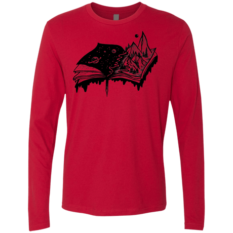 T-Shirts Red / S Reading is Life Men's Premium Long Sleeve