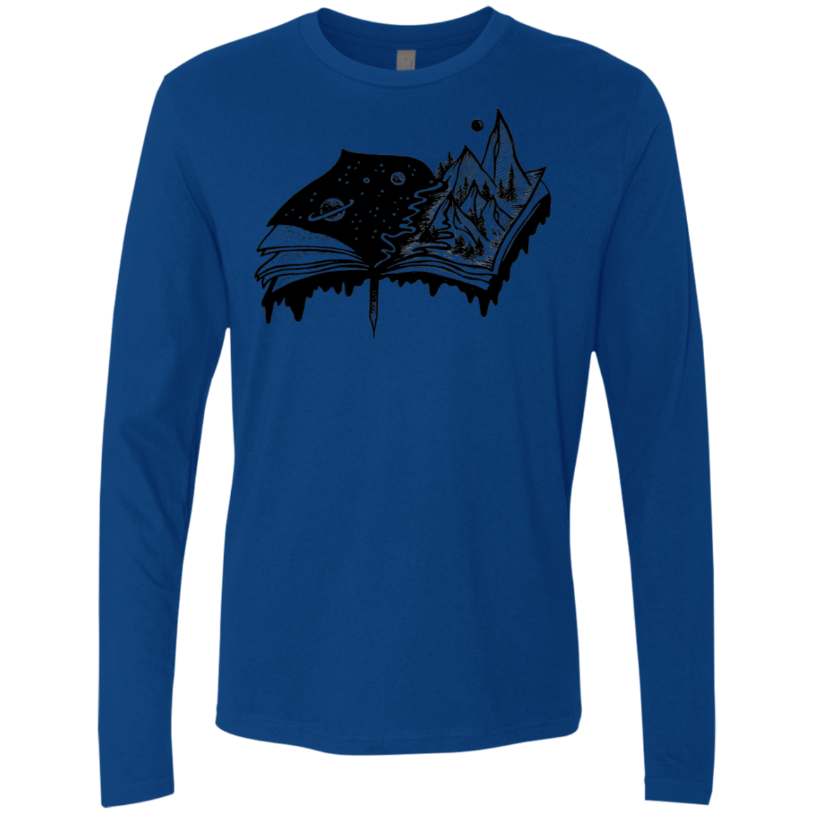 T-Shirts Royal / S Reading is Life Men's Premium Long Sleeve