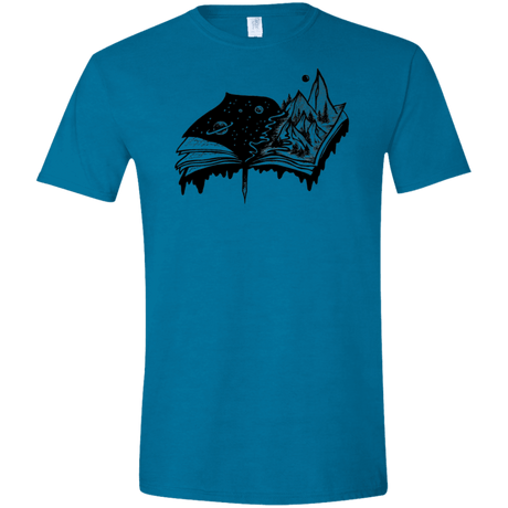 T-Shirts Antique Sapphire / S Reading is Life Men's Semi-Fitted Softstyle