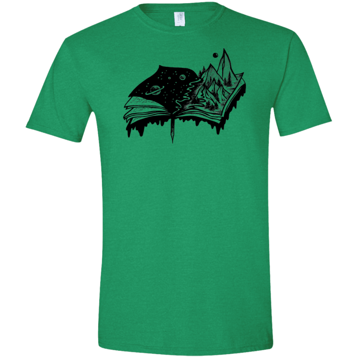 T-Shirts Heather Irish Green / S Reading is Life Men's Semi-Fitted Softstyle
