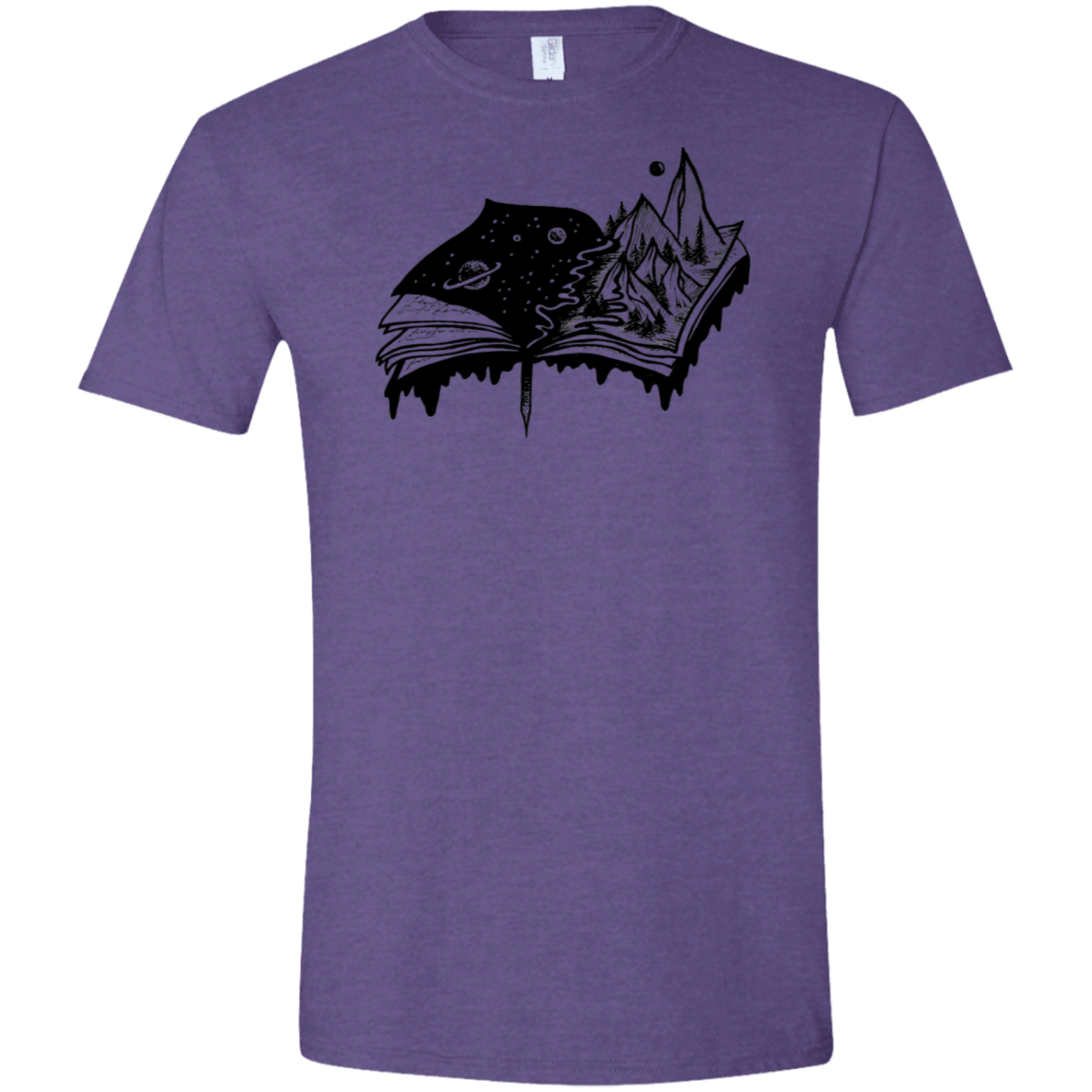 T-Shirts Heather Purple / S Reading is Life Men's Semi-Fitted Softstyle
