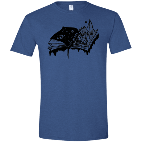 T-Shirts Heather Royal / X-Small Reading is Life Men's Semi-Fitted Softstyle