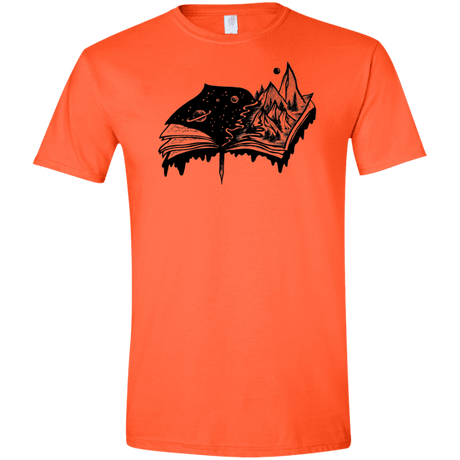 T-Shirts Orange / S Reading is Life Men's Semi-Fitted Softstyle