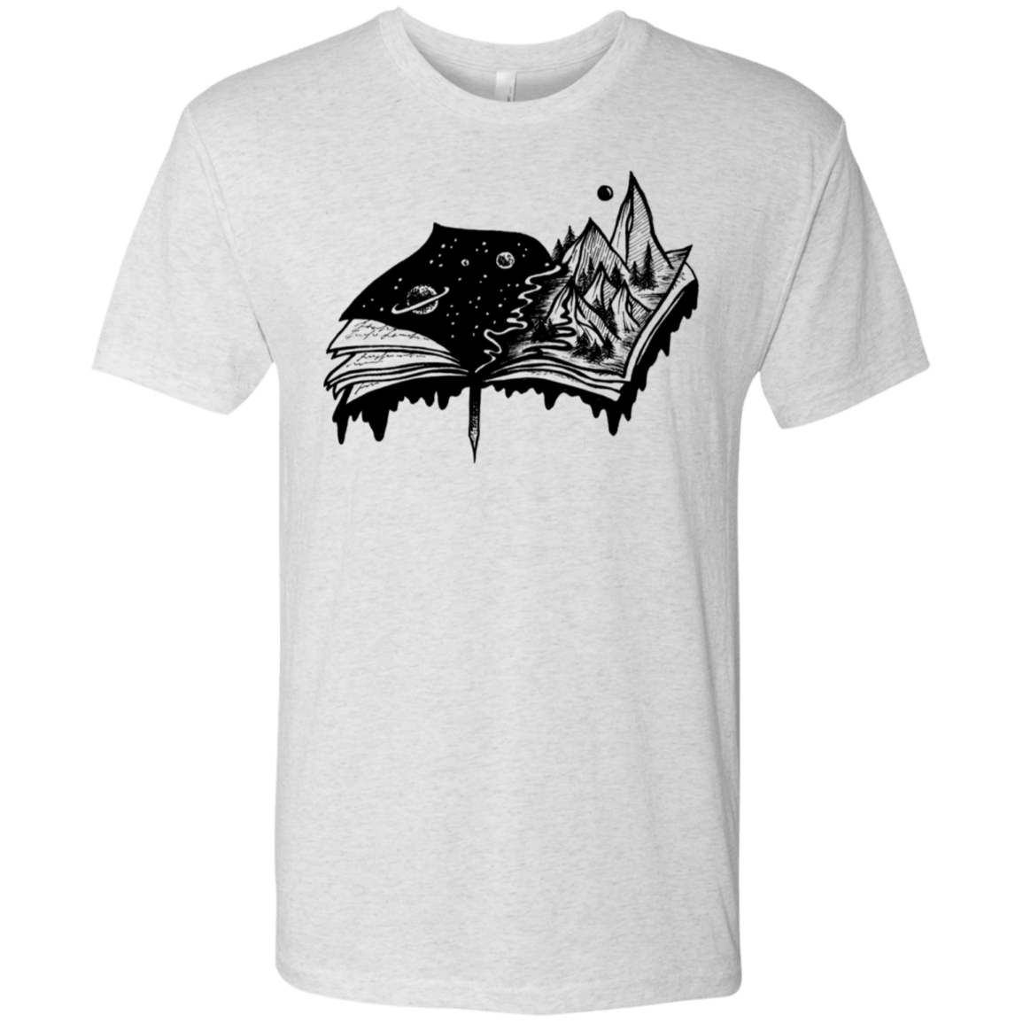 T-Shirts Heather White / S Reading is Life Men's Triblend T-Shirt