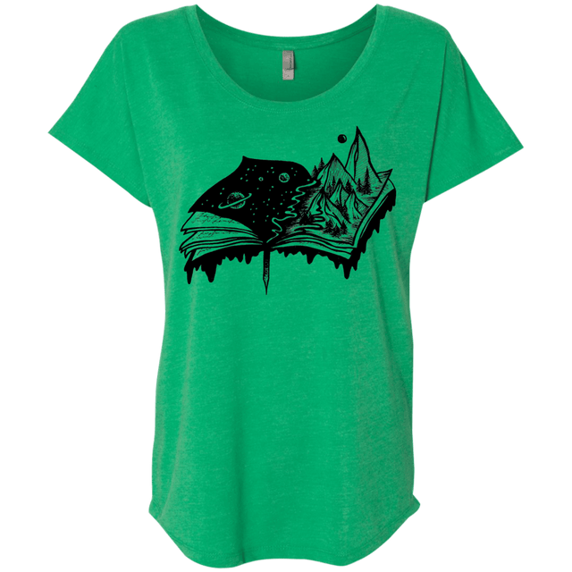 T-Shirts Envy / X-Small Reading is Life Triblend Dolman Sleeve