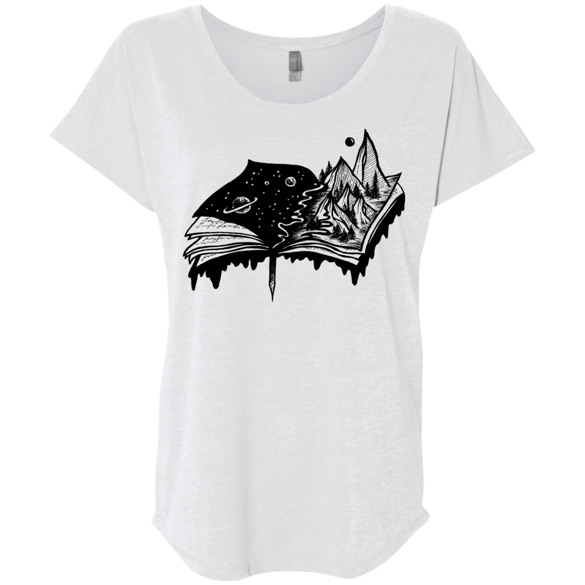 T-Shirts Heather White / X-Small Reading is Life Triblend Dolman Sleeve