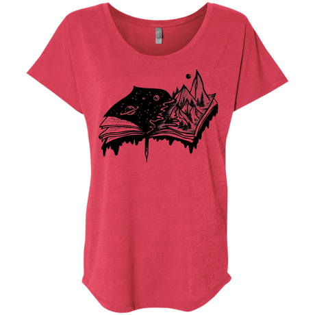 T-Shirts Vintage Red / X-Small Reading is Life Triblend Dolman Sleeve