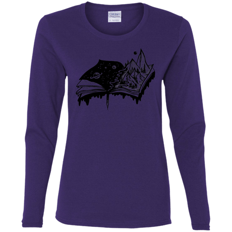 T-Shirts Purple / S Reading is Life Women's Long Sleeve T-Shirt