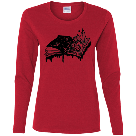 T-Shirts Red / S Reading is Life Women's Long Sleeve T-Shirt