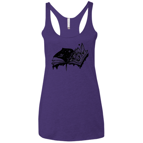 T-Shirts Purple Rush / X-Small Reading is Life Women's Triblend Racerback Tank