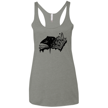 T-Shirts Venetian Grey / X-Small Reading is Life Women's Triblend Racerback Tank