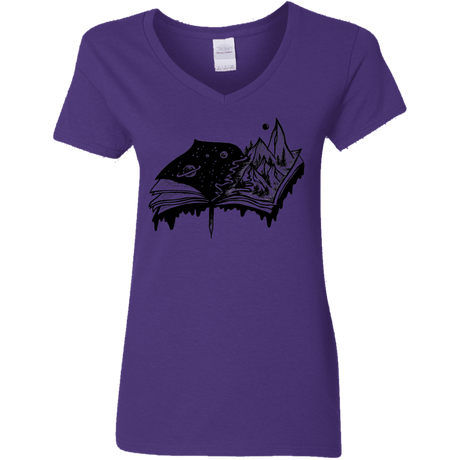 T-Shirts Purple / S Reading is Life Women's V-Neck T-Shirt