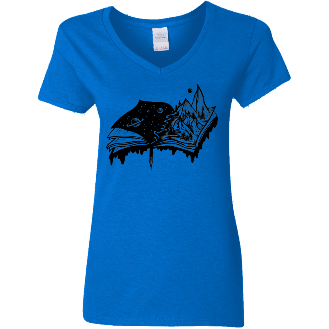 T-Shirts Royal / S Reading is Life Women's V-Neck T-Shirt