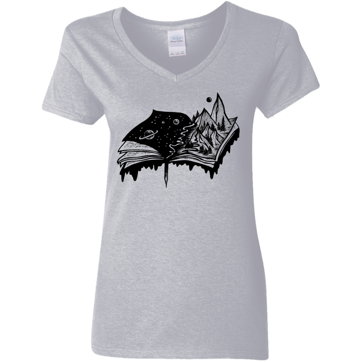 T-Shirts Sport Grey / S Reading is Life Women's V-Neck T-Shirt