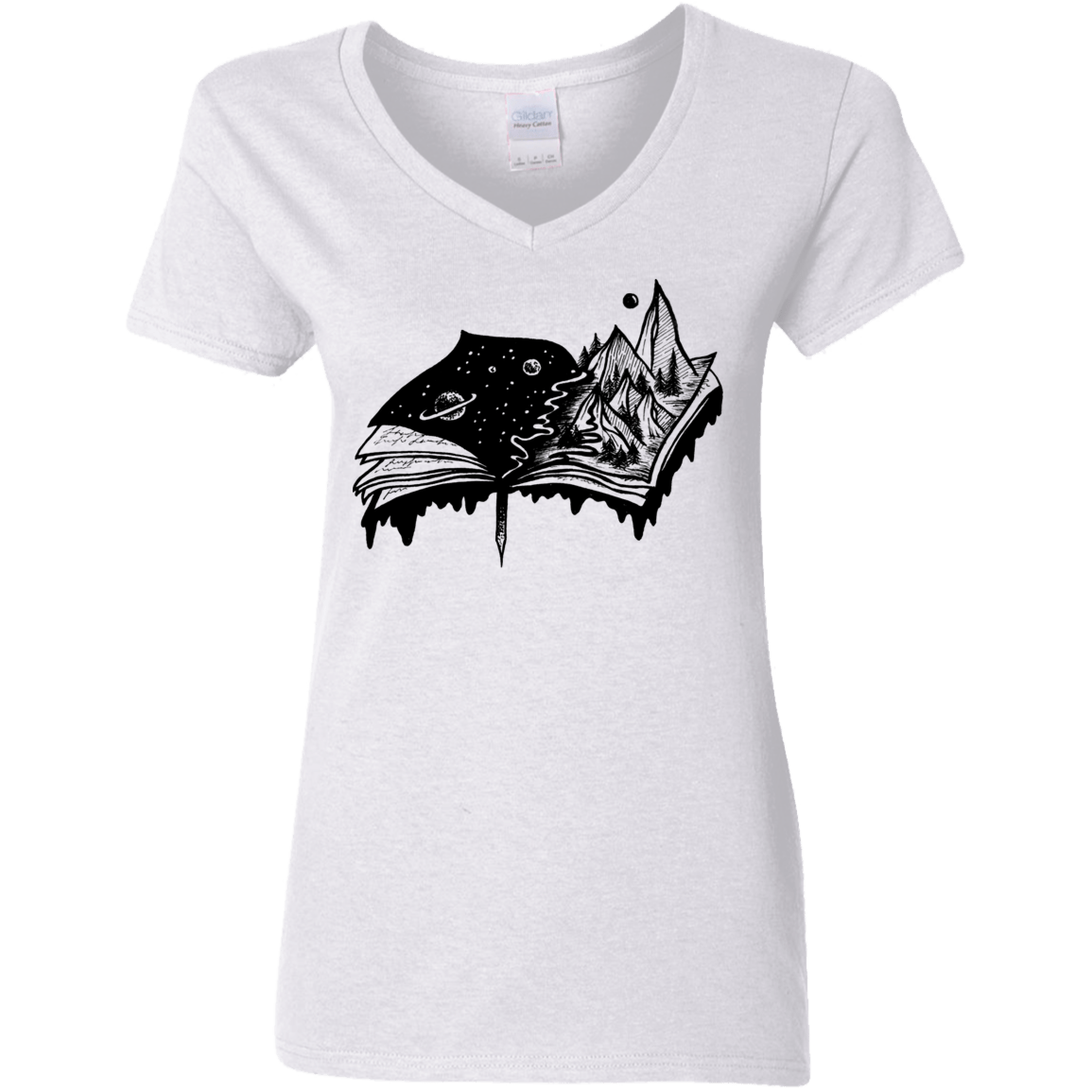 T-Shirts White / S Reading is Life Women's V-Neck T-Shirt