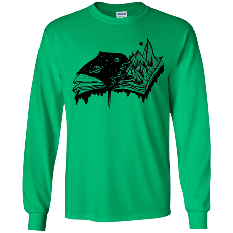 T-Shirts Irish Green / YS Reading is Life Youth Long Sleeve T-Shirt