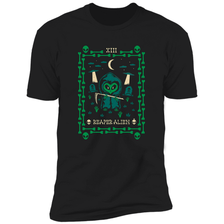 T-Shirts Black / X-Small Reaper Alien Tarot Card Men's Premium T-Shirt