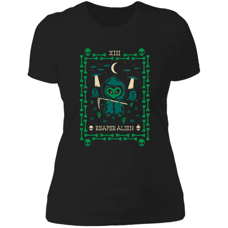 T-Shirts Black / X-Small Reaper Alien Tarot Card Women's Premium T-Shirt