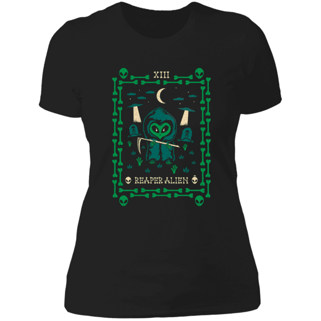 T-Shirts Black / X-Small Reaper Alien Tarot Card Women's Premium T-Shirt