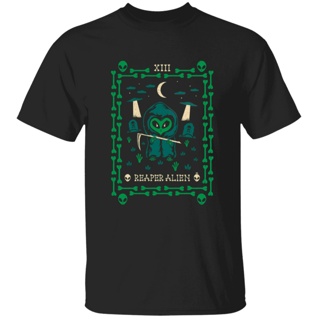 T-Shirts Black / YXS Reaper Alien Tarot Card Youth T-Shirt