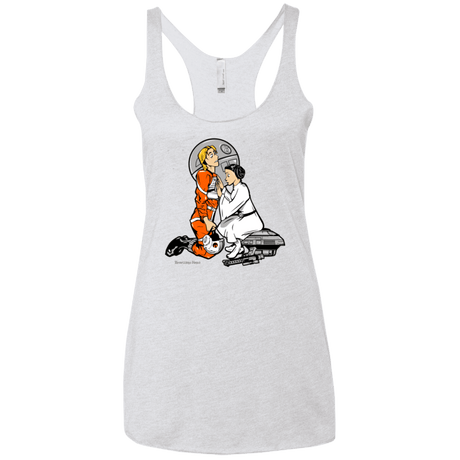 T-Shirts Heather White / X-Small Rebellon Hero Women's Triblend Racerback Tank