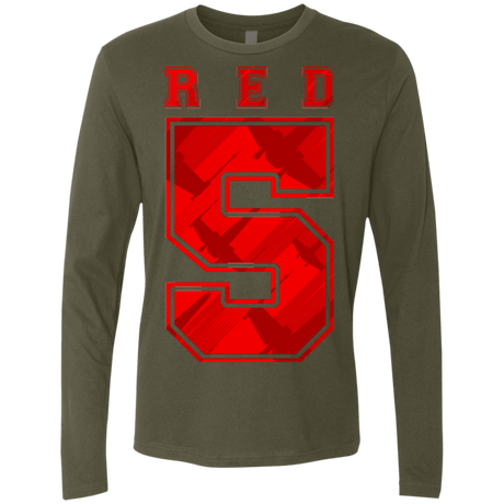 T-Shirts Military Green / Small Red 5 Men's Premium Long Sleeve