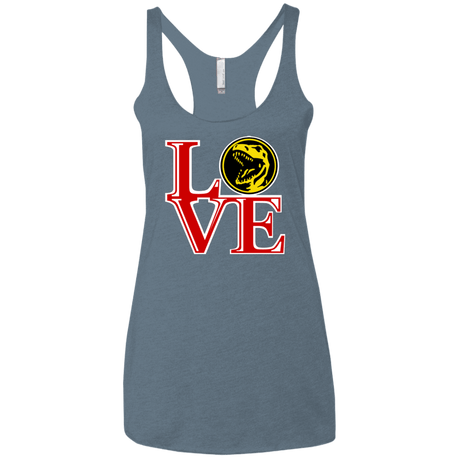 T-Shirts Indigo / X-Small Red Ranger LOVE Women's Triblend Racerback Tank